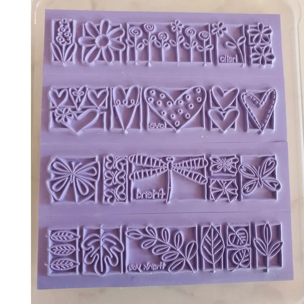 RETIRED Stampin' Up! A Little Bit of Happiness NEW Valentine Spring Rubber Stamp